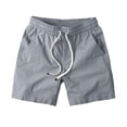 thumbnail image 6 of Fgvctg Mens Shorts Cargo Elastic Waistband Casual Summer Beach Cargo Shorts Stretch Waist Waistband Soft Relaxed Fit Short Drawstring Workout Plus Size Pant with Pockets,Gray,2XL, 6 of 6