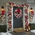 thumbnail image 2 of Christmas Wreath Rattan Set Wreaths For Doors New Year Decorations Flower Garland Outdoor Home Decor Christmas Decoration 2024, 2 of 5