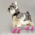 thumbnail image 2 of Mascota Perro Gato Zapatos Zapatillas Calcetines Non-Slip Patrón Pata Lazo Rosa Sunnimix none, 2 of 8