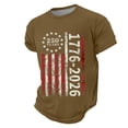 thumbnail image 4 of WAYUTE Mens 250 Anniversary USA Shirt 1776-2026 Patriotic Graphic Tee Knit Casual Festival Celebration 4th of July T Shirts, 4 of 4