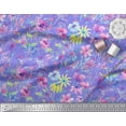 thumbnail image 3 of Soimoi Crepe Silk Fabric Flower Watercolor Print Sewing Fabric Yard 42 Inch Wide, 3 of 3