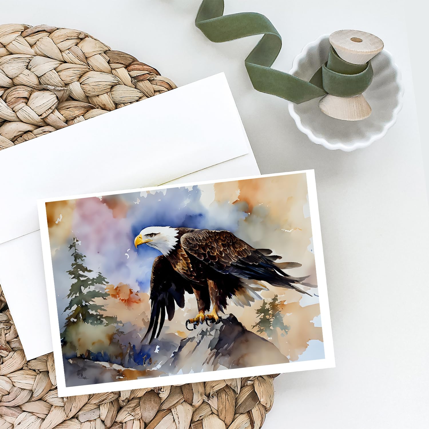 Eagle Greeting Cards Pack of 8 7 in x 5 in