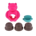 thumbnail image 2 of Juguete para masticar seguro no Juguete para masticar de 1 pieza con 2 piezas de galleta hecha de silicona rojo Yuyangstore Juguete para masticar perros, 2 of 8
