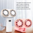 thumbnail image 4 of Bearachild Ventilador de mano recargable con función de niebla ajustable, mini ventilador portátil recargable de bajo ruido Electrodomésticos blanco, 4 of 4