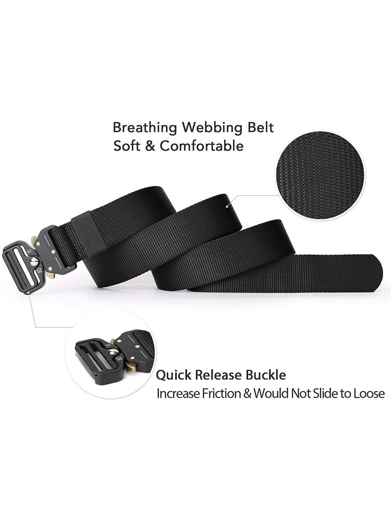 Whippy Nylon Belt for Men, Adjustable Durable Tactical Web Belt