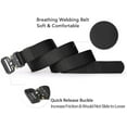 thumbnail image 2 of WHIPPY Nylon Belt for Men, Web Work Belt with Heavy Quick Release Buckle, Black, 2 of 7