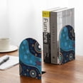 thumbnail image 5 of Lsque Bohemian Turtle Printed Wood Bookends,Non-Skid Bookend for Shelves,Heavy Duty Support Bookends,Non-Slip Foam Pads for Office, Home, and Library,1 Pair, 5 of 8