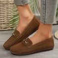 thumbnail image 2 of YLYL Women's Suede Leather Penny Loafer Slip on Comfort Casual Business Work Moccasins Flats Shoes, 2 of 8