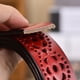 thumbnail image 4 of Sonducket Cinturón de cadena punk para mujer con ojal ajustable y hebilla de cuero PU Cinturones rojo, 4 of 6