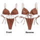 thumbnail image 5 of Trajes de baño de bikini de triángulo cruzado para mujer con falda de playa de malla Trajes de baño de 2 piezas, traje de baño de bikini de aguas termales sexy delgado, 5 of 8