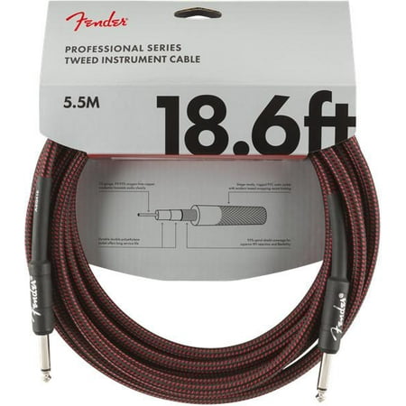 Fender® 18.6' Professional Series Red Tweed Instrument Cable #0990820067