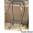 thumbnail image 2 of International Caravan 3446-27-RT-BN Iron Square Plant Stand, Rustic Brown, 2 of 5