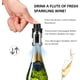thumbnail image 4 of Tapón de champán con acero inoxidable, sellador de botellas profesional para champán, cava, prosecco y vino espumoso, tapón ahorrador de champán, tapón compacto para botella de champán, 4 of 5