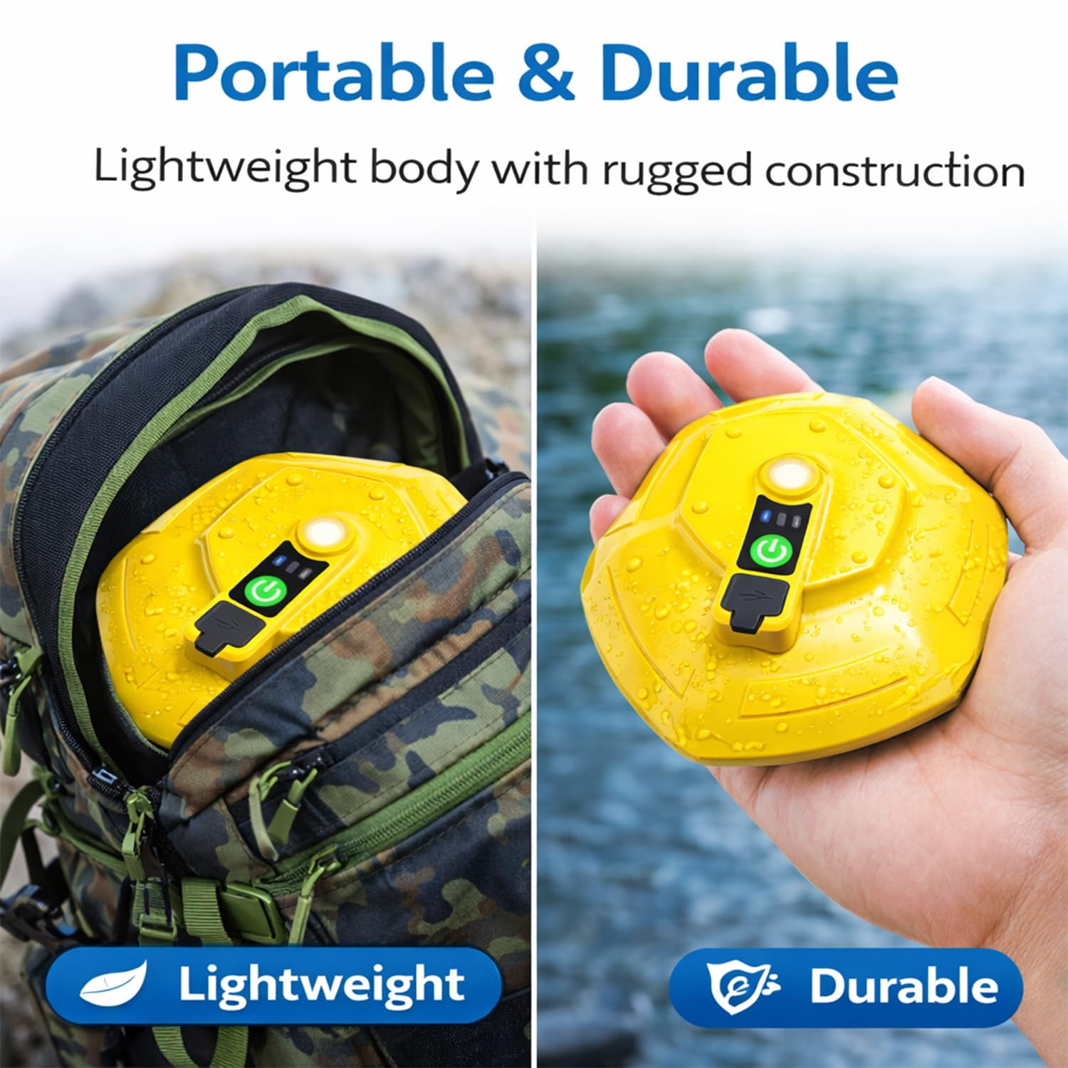 2027 New Portable Fishing Bait Aerator Pump, Floating Live Bait Aerator for Bucket & Tank, Quiet Oxygen Air Pump for Fish, Battery Powered Outdoor Fishing Accessories