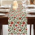 thumbnail image 3 of Table Runners 72 Inches Long Dress Scarves, Valentine's Day Farmhouse Kitchen Table Runner, Coffee Tablerunners, Red Roses Leaves Plants Spring Beige 16x72 Inch, 3 of 9