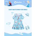 thumbnail image 3 of Disfraz de baño de Disney Frozen Elsa Girl, tela de rizo, azul, 5-6 años, 3 of 7