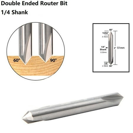 

60 & 90 Degree V Groove Solid Carbide Router Bit 1/4inch Shank Milling Cutter