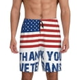 thumbnail image 1 of Fotbe Thank You Veterans Pantalones Cortos de Pijama para Hombre, Ropa de Dormir, Pantalones de Pijama Cortos para Hombre-Small, 1 of 6