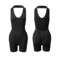 thumbnail image 3 of QQZ Halter Open Back Shapewear Bodysuit For Women, Ribbed Tummy Control Butt Lifter Mid Thigh Shaper For Backless Outfits Daily Wear, 3 of 8
