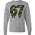 thumbnail image 3 of Inktastic Camouflage Number 67 Drip Pattern Long Sleeve T-Shirt, 3 of 5