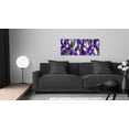 thumbnail image 3 of Visual Art Decor Abstract Wall Art Purple Geometric Lines Painting 12"x16" Framed Canvas Art Prints Set of 3, 3 of 9