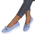 thumbnail image 4 of Domzle Women's Flat Shoes Comfortable Square-Toe Slip on Casual Dress Flats with Arch Support All-Day Standing Shoe Light Blue, 4 of 7