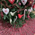 thumbnail image 2 of Red Felt Fabric Bird Christmas Ornaments - Set of 3 - by Marilee Home, 2 of 5