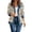 Beige, variant on Women's Leopard Print Denim Jacket Long Sleeve Casual Button Up Fall Coat