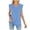 Sky Blue, variant on Women Summer Solid Color V Neck Cap Shoulder Sleeve Loose Sleeveless T Shirt Vest Women Air Top Women Bandage Top for Women Girls Workout Too Baseball Top Women High Neck Top Bartender Tops