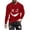 Red, variant on WREESH Halloween Long Sleeve Tops Fashionable Men's Printed Top with Long Sleeved Round Neck and Smiling Face Printed Top/Shirt Black