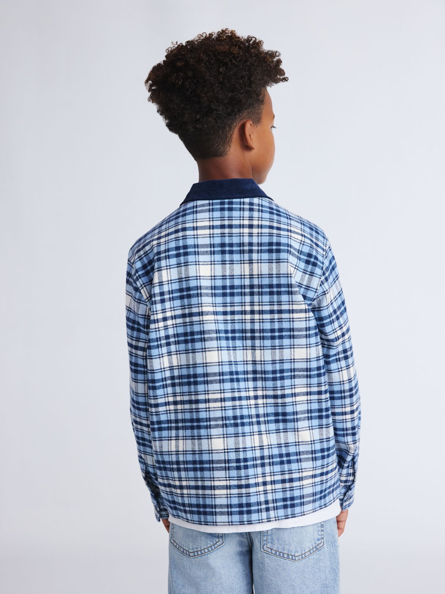 Weekend Academy Boys Flannel Full Zip Shacket, Sizes 4-18