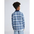 thumbnail image 3 of Weekend Academy Boys Flannel Full Zip Shacket, Sizes 4-18, 3 of 11