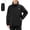 Black, variant on Packable Rain Coat for Men, Waterproof Hiking Windbreaker Jacket with Hood, Adjustable Cuffs, Multiple Zipper Pockets(Army Green,S)