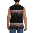 thumbnail image 4 of Fotbe Men's Rose Gold Glitter1 Print Men's Sleeveless Muscle Tank Tops Casual T-Shirts for Gym Workout Beach-X-Large, 4 of 8