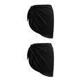 thumbnail image 1 of Sonducket Sarong Coverups Traje de baño sexy Protección solar Accesorios de playa Ropa de gasa Traje de baño Ropa deportiva Accesorio negro negro 2Conjunto, 1 of 6
