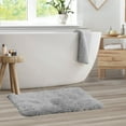 thumbnail image 3 of Nestl Super Soft Shaggy Bath Rug, Absorbent Bathroom Rug, 20" x 32", Silver, 3 of 6