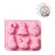 thumbnail image 3 of Molde De Silicona Para Navidad De 6 Cavidades, Molde Para Hornear De Muñeco De Nieve Multiusos, Fácil De Limpiar, Bandeja Para Hornear De Navidad Para El Hogar, Cocina, Panadería, Fiesta De Navidad Scienceny HA027098-02, 3 of 6