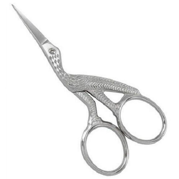 3.5" Stork Embroidery Scissors Cross Stitch Sewing Scissors Cutter Silver Plated