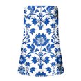 thumbnail image 4 of idosla Womens Smocked Strapless Bandeau Tank Tops Floral Tube Tops Backless Bandeau Tunic Tops Sleeveless Shirts (Blue, M), 4 of 4