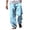 Light Blue, variant on ZQUUVOU Men's Cotton Linen Pants Drawstring Multi Pocket Solid Trousers Relaxation Length Pants Beige