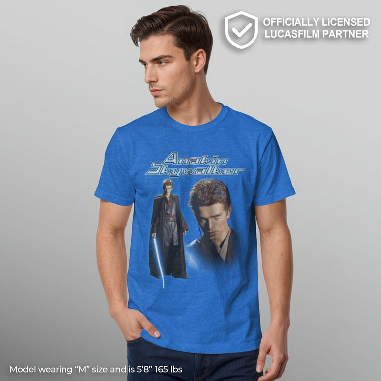 Star Wars Men's Anakin Skywalker Lightsaber Graphic Tee, Royal