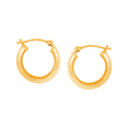 thumbnail image 3 of Women's Finecraft 15mm Hoop Earrings in 14kt Yellow Gold, 3 of 5
