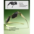 thumbnail image 4 of Polarised Fit Over Sunglasses for Women Over Prescription Glasses - Oversized Lightweight 24g UV400, 2-in-1 Wear Over or Alone, Anti-Glare for Driving Beach Golf Outdoor, 4 of 9