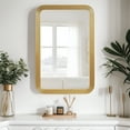 thumbnail image 5 of Madison Park Rectangle Fluted Modern Mirror Gold with Frame 23"W x 35"H, 5 of 6