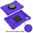 thumbnail image 3 of Durable Silicone Case for Samsung Galaxy Tab A 10.1-Inch Tablet (Model SM-T510 /SM-T515 /SM-T517) - Shockproof Protective Stand Cover with Hand Holder /Adjustable Shoulder Strap (Purple), 3 of 6