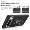 thumbnail image 3 of for Google Pixel 8 Case with Ring Stand, 360° Rotatable Ring Holder Magnetic Kickstand, 2-Layer Heavy Duty Shockproof Rugged Hybrid Hard PC Soft Rubber Case for Google Pixel 8, Black, 3 of 7