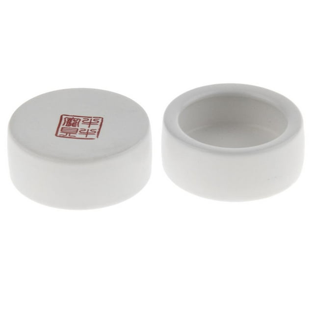 TISHITA 2Pcs Worm Dish Mini Reptile Ceramics ( White 5x2cm ) White S