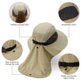 thumbnail image 6 of Bassdash UPF 50+ Unisex Water Resistant Wide Brim Sun Hat with Large Neck Flap Ponytail Fishing Hat for Men Women, 6 of 8