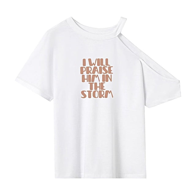 Camiseta de verano con cuello redondo para mujer, camisa con cuello redondo para viajes en la calle y oficina L
