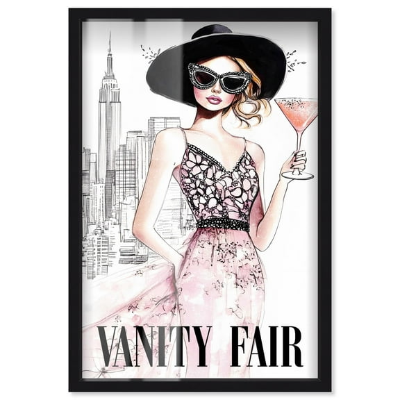 Model of NYC Sketch Cover Shadowbox Print Fashion Art by Art Remedy, Black Frame, 10 x 15